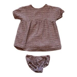 Zara 12-18 months Plaid Baby Dress with Bloomers